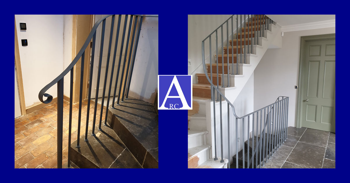 Steel Staircase Handrail And Balustrades In Dorking Surrey Arc